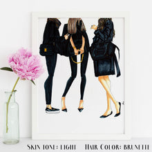 Customizable Ladies in Black Art Print