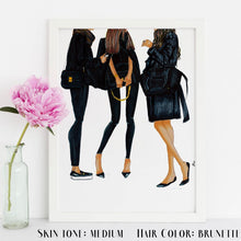 Customizable Ladies in Black Art Print