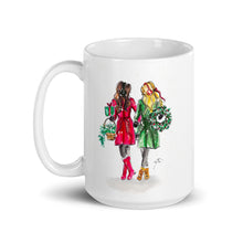 Merry and Bright Mug (Brunette & Blonde) By Melsy's Illustrations