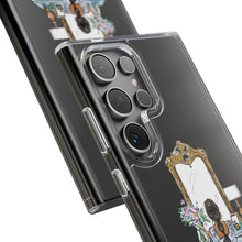 French Vanity Clear Impact-Resistant Phone Case - (Dark Hair/Brown Skin)