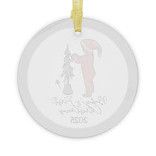 Baby's First Christmas (Dark) Glass Ornament