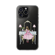 Light Blue Vanity Clear Impact-Resistant Phone Case