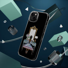 French Vanity Clear Impact-Resistant Phone Case - (Dark Hair/Brown Skin)