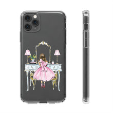 Light Blue Vanity Clear Impact-Resistant Phone Case