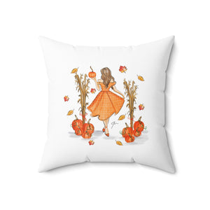 Pumpkin Harvest (Brunette) Pillow