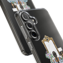 French Vanity Clear Impact-Resistant Phone Case - (Dark Hair/Brown Skin)