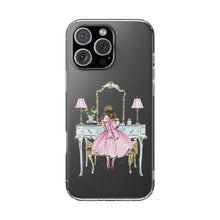 Light Blue Vanity Clear Impact-Resistant Phone Case