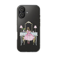 Light Blue Vanity Clear Impact-Resistant Phone Case