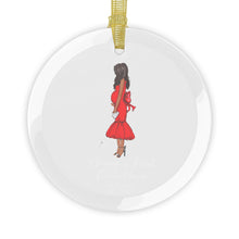 Bump's First Christmas (Dark) Glass Ornaments