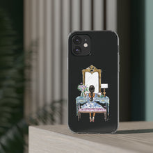 French Vanity Clear Impact-Resistant Phone Case - (Dark Hair/Brown Skin)