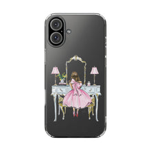 Light Blue Vanity Clear Impact-Resistant Phone Case