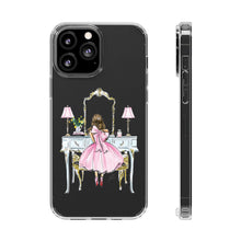 Light Blue Vanity Clear Impact-Resistant Phone Case