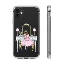 Light Blue Vanity Clear Impact-Resistant Phone Case