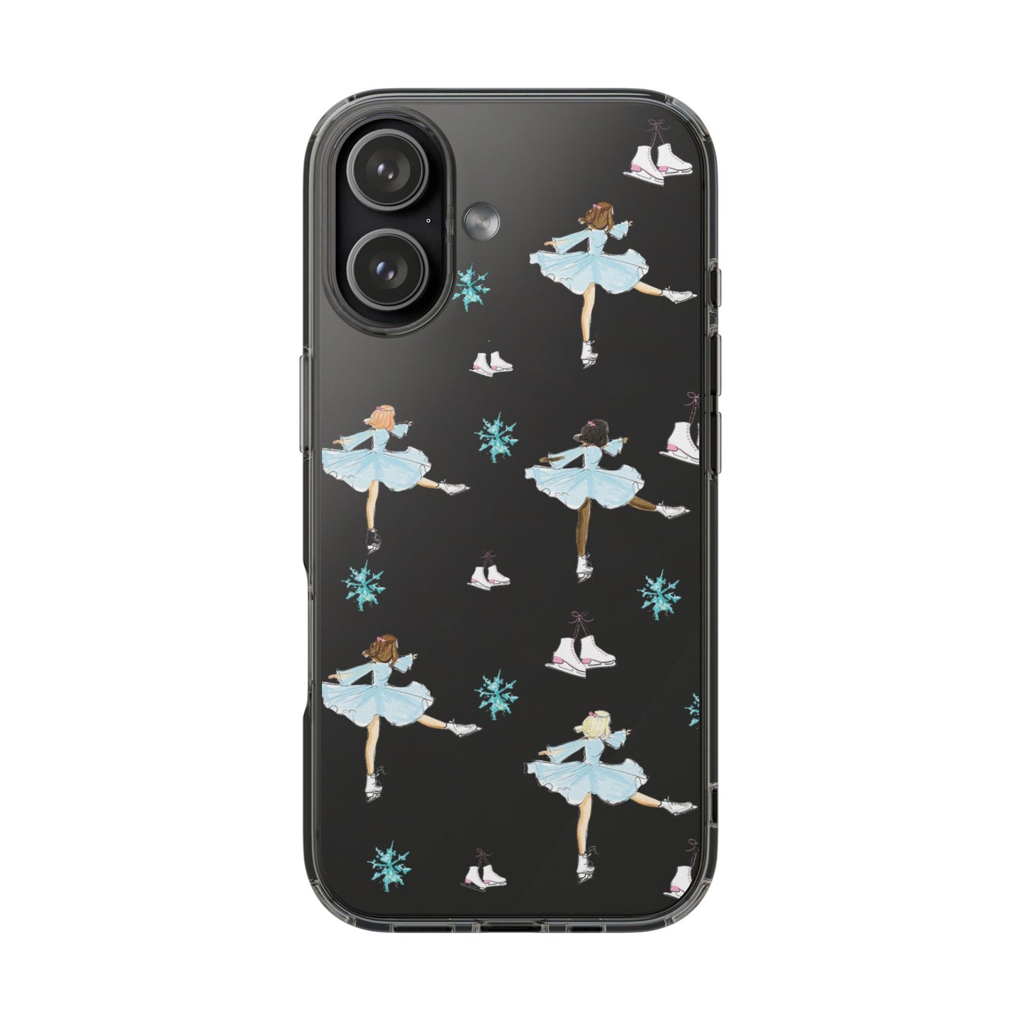 Ice Skaters Clear Impact-Resistant Phone Case