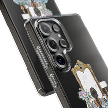 French Vanity Clear Impact-Resistant Phone Case - (Dark Hair/Brown Skin)