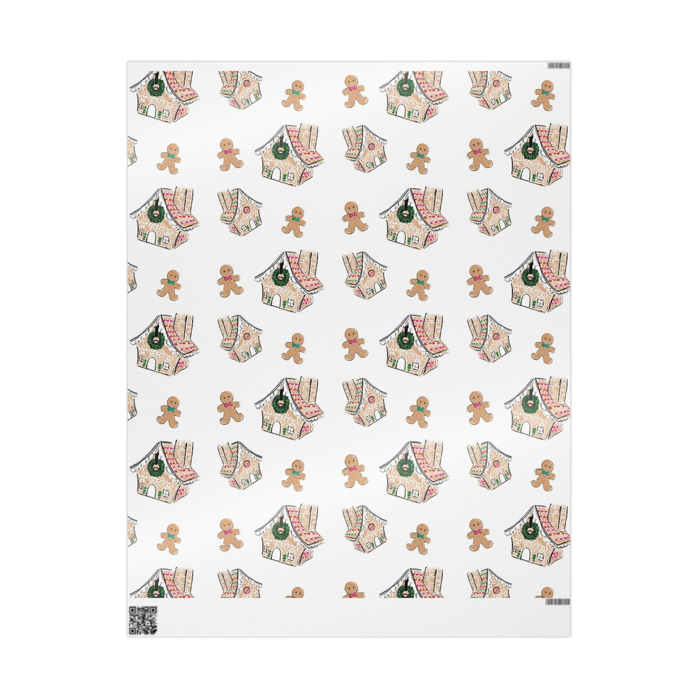 Gingerbread House & Cookie Holiday Wrapping Paper Roll