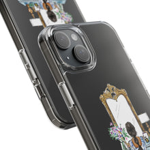 French Vanity Clear Impact-Resistant Phone Case - (Dark Hair/Brown Skin)