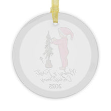 Baby's First Christmas (Pink) Glass Ornament