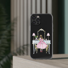 Light Blue Vanity Clear Impact-Resistant Phone Case