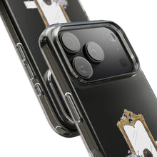 French Vanity Clear Impact-Resistant Phone Case - (Dark Hair/Brown Skin)