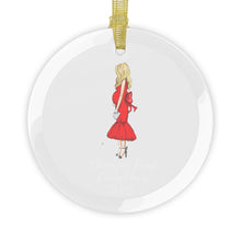 Bump's First Christmas (Blonde) Glass Ornament