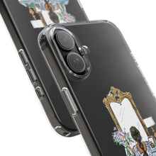 French Vanity Clear Impact-Resistant Phone Case - (Dark Hair/Brown Skin)