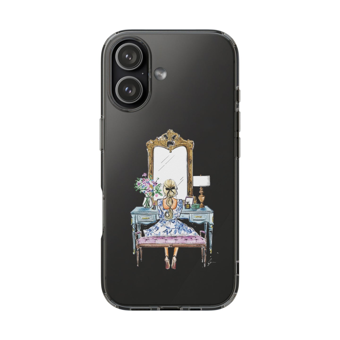 French Vanity Impact - Resistant Clear Phone Case – (Blonde)