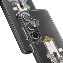 French Vanity Clear Impact-Resistant Phone Case - (Dark Hair/Brown Skin)