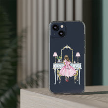 Light Blue Vanity Clear Impact-Resistant Phone Case