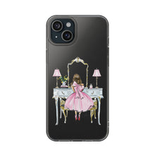 Light Blue Vanity Clear Impact-Resistant Phone Case