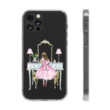 Light Blue Vanity Clear Impact-Resistant Phone Case
