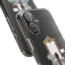 French Vanity Clear Impact-Resistant Phone Case - (Dark Hair/Brown Skin)