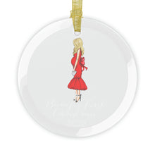 Bump's First Christmas (Blonde) Glass Ornament