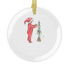 Baby's First Christmas (Dark) Glass Ornament