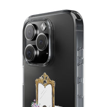 French Vanity Clear Impact-Resistant Phone Case - (Dark Hair/Brown Skin)