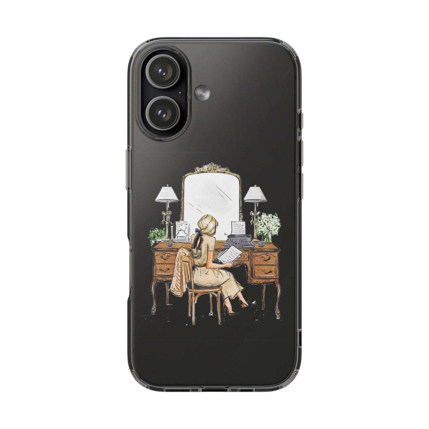 Antique Vanity Clear Impact-Resistant Phone Case - (Blonde)
