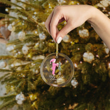 Baby's First Christmas (Pink) Glass Ornament