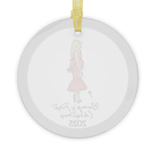 Bump's First Christmas (Blonde) Glass Ornament