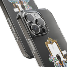 French Vanity Clear Impact-Resistant Phone Case - (Dark Hair/Brown Skin)