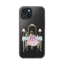 Light Blue Vanity Clear Impact-Resistant Phone Case