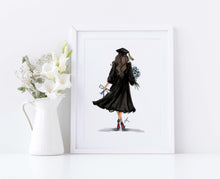 Diploma and Dreams - Personalized Graduation Art Print
