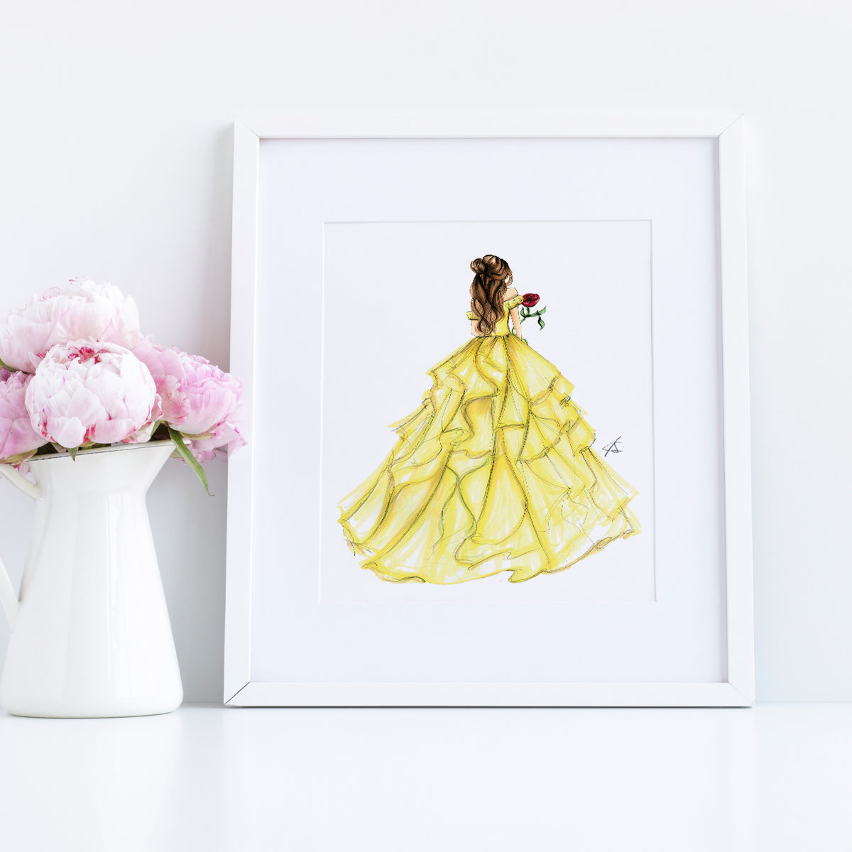 Belle in Yellow Art Print