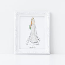 Custom Bride Portrait Illustration