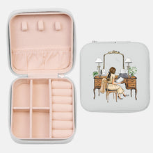 Antique Vanity Brunette Travel Jewelry Travel Case