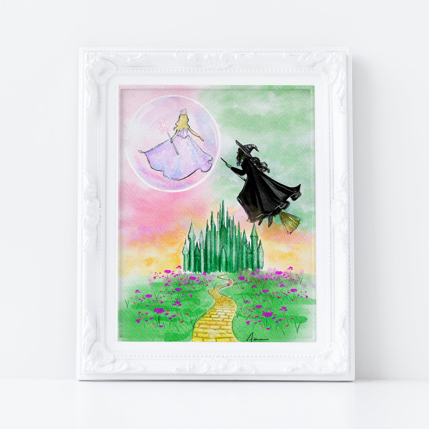 Bubbles and Broomsticks Art Print