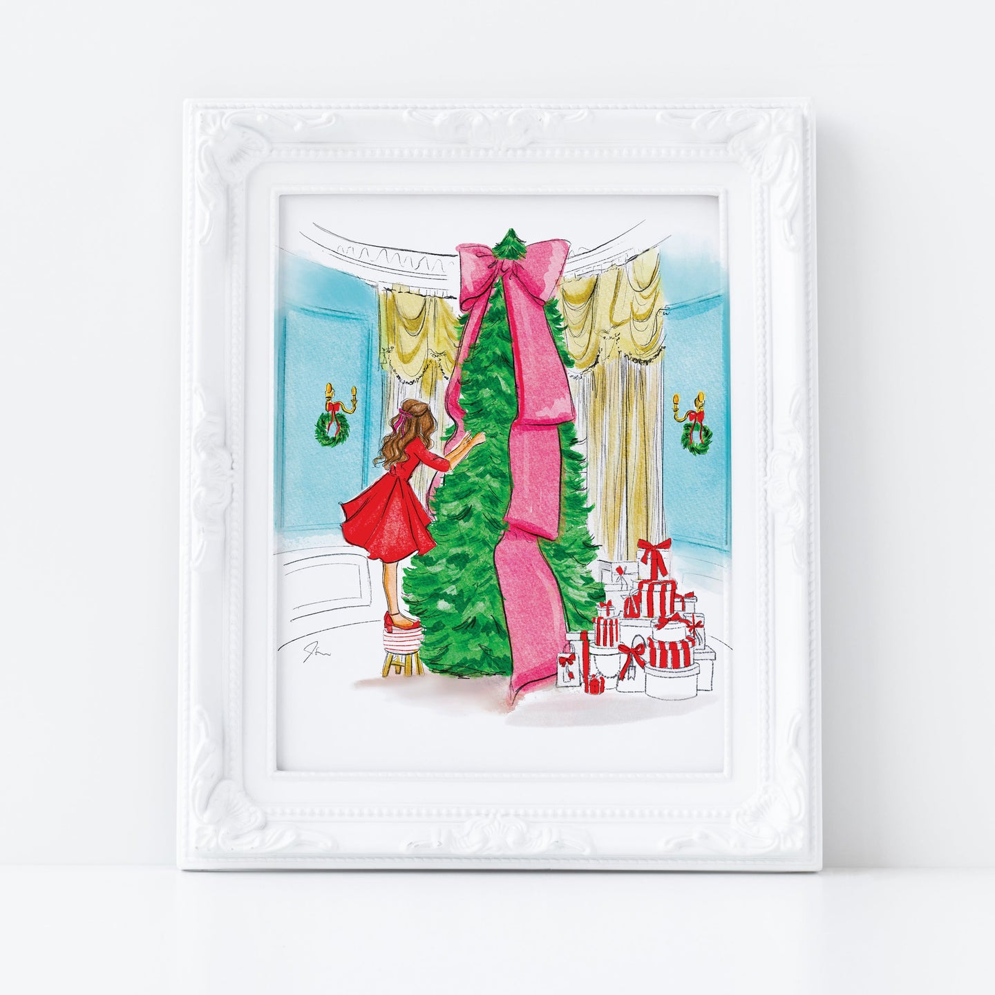 Holiday in The Parlor Art Print