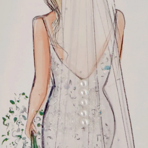 Custom Bride Portrait Illustration