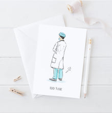 The Doctor Personalized Card - Tailored Silhouette