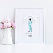 The Nurse Personalized Art Print - Tailored Silhouette