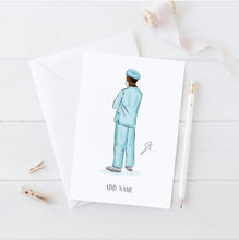 The Nurse Personalized Card - Tailored Silhouette